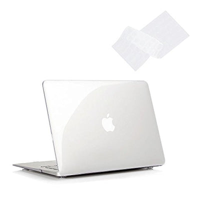 RUBAN Case Compatible with MacBook Pro 13 inch 2015 2014 2013 2012 (A1502 & A1425 Models), Plastic Hard Shell Case & Keyboard Cover for Old Version MacBook Pro Retina 13 Inch, Clear - color: Crystal Clear