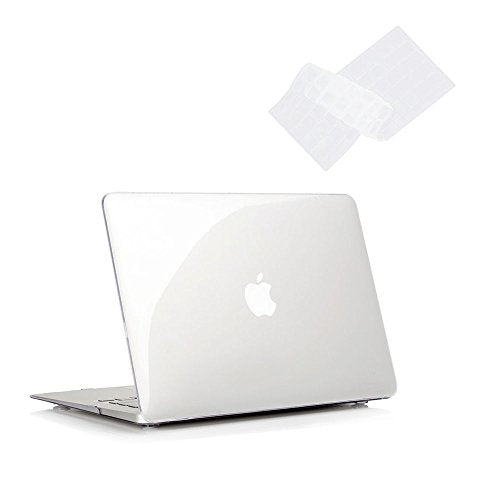 RUBAN Case Compatible with MacBook Pro 13 inch 2015 2014 2013 2012 (A1502 & A1425 Models), Plastic Hard Shell Case & Keyboard Cover for Old Version MacBook Pro Retina 13 Inch, Clear - color: Crystal Clear