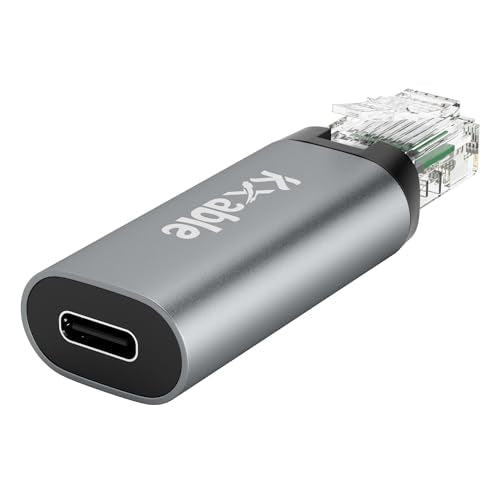 USB C to Ethernet Adapter, Type-C Female to RJ45 Male Adapter, 1Gbps Network Portable Converter, Compatible with MacBook Pro, iPad Pro, Dell XPS - style: RJ45 Male to USB-C Female