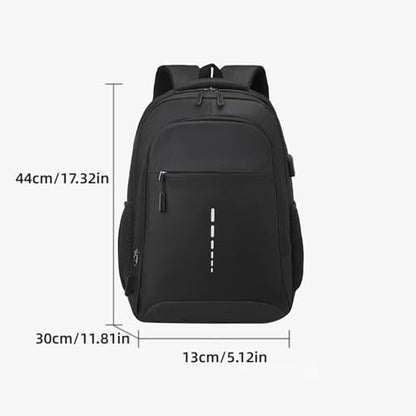 Laptop Backpack With External USB Charging Port Waterproof Anti Theft Business Travel Nylon Backpacks for Men Women Large Capacity College Daily Commute Work Airplane Carry On Trip Black - color: 1-black