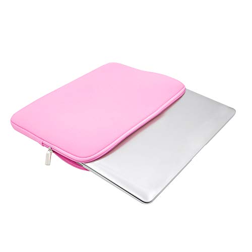 RAINYEAR 13.3 Inch Laptop Sleeve Case Padded Carrying Bag, Pink | Slim Protective Soft Zipper Computer Cover for 13.3 Inch Notebook Computer Chromebook 14 inch MacBook Pro/Max M1 M2 M3 M4 M5 - color: Pink, size: 13"-13.3"