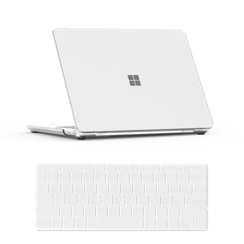 Se7enline Case for 2025 Microsoft Surface Laptop Windows 11 Copilot+ PC Surface Laptop 13 Inch Touchscreen Display Cover Fits Model 2095, with Keyboard Cover,Frosted Transparent - color: Frosted Transparent, size: 13 inch
