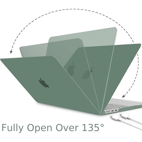 B BELK for MacBook Air 13 inch Case 2026-2022 M5 M4 M3 M2, Midnight Green | Model A3449 A3240 A3113 A2681, Matte Plastic Hard Shell for MacBook Air 13.6 inch Case with Keyboard Cover & Screen Protector - color: Midnight Green