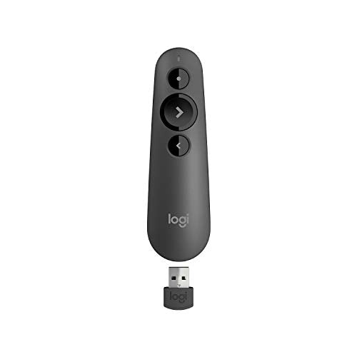 Logitech Wireless Presenter R500s PowerPoint Clicker with Laser Pointer | PowerPoint clicker, presentation clicker - color: Red Laser, style: 3 buttons