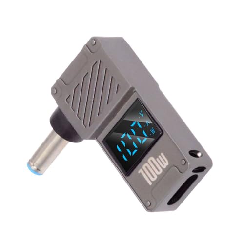 USB C to DC Adapter,USB C Female to DC 4.5x3.0mm HP Barrel Jack Plug PD 100W Laptop Fast Charging Adapter with Wattage Display - style: 4.5x3.0mm for HP