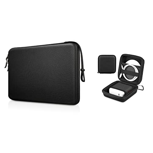 FINPAC Hard Laptop Sleeve w/Hard Charger Case for MacBook Pro 14 Inch 2023-2021 M3/M2/M1, MacBook Air 13 2022-2018, MacBook Pro 13 2022-2016