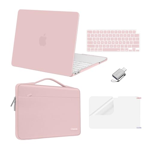 MOSISO Compatible with MacBook Neo Case 13 inch 2026 A3404 A18 Pro Chip | Crack & Scratch Resistant Hard Shell Case&360 Protective Sleeve Bag&Keyboard Cover&Screen Protector&Type C, Baby Pink - color: Baby Pink
