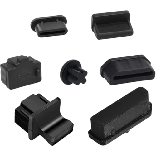 50PCS Silicone Anti Dust Plugs Cover Kit for Computer Laptops Rj45 USB C/A Ethernet Hub HDMI DP Headphones Audio Devices Electronics Ports - size: 7Sizes