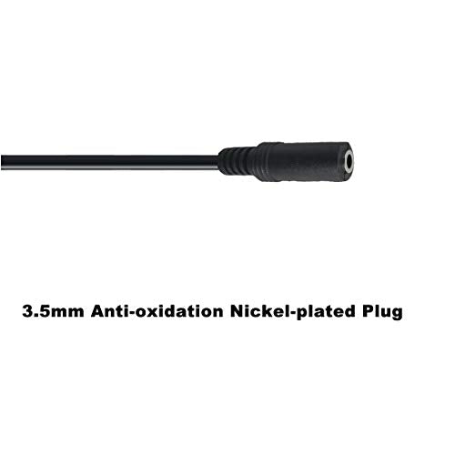 3.5mm Audio Splitter Cable, Dual Device AUX Adapter for PC Headphones | Aluminum Connector, Stereo Audio Sharing, PC Laptop Gaming Speaker Headphone Compatible, Plug & Play Design - size: 6ft