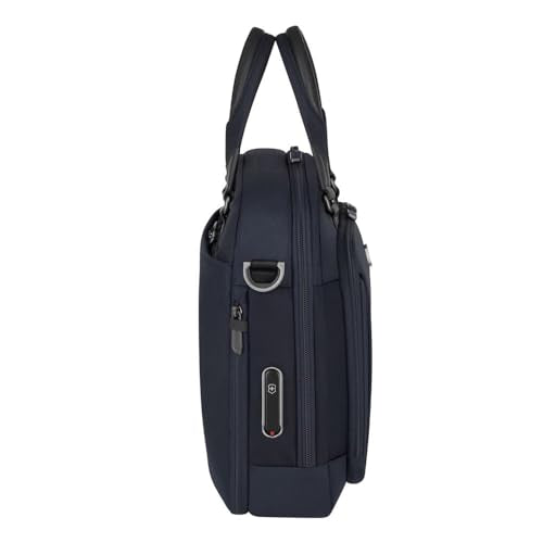 Victorinox Werks Traveler 7.0, Compact Briefcase, Briefcase with 14" Laptop and 11’’ Tablet Compartment, Navy Blue
