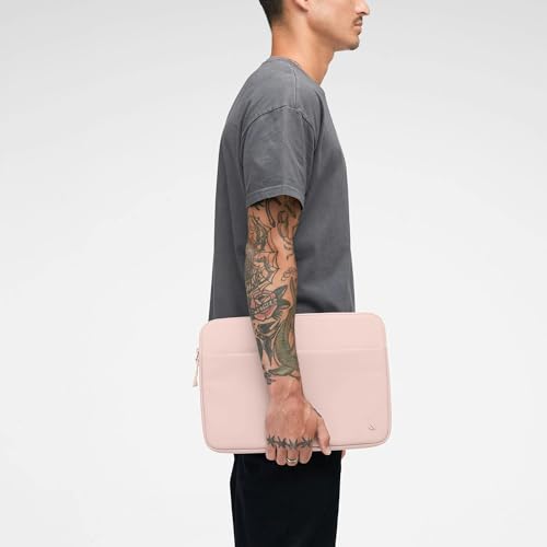 Incase A.R.C. Laptop Sleeve 14 Inch – MacBook Case with Faux Fur Lining, External Pocket – Fits MacBook Pro Air Lenovo Dell HP – Laptop Cover, Computer Case - Travel, Work, College - Peach - color: Peach