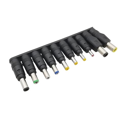 Universal Laptop DC Power Supply Adapter, 5.5x2.1mm Female to Male Tips Charger Connector, DC Power Plug Jack Set Conversion Plug(A 10Pcs) - color: A 10pcs
