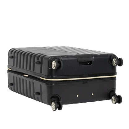 Kenneth Cole REACTION Madison Square Lightweight Hardside Chevron Expandable Spinner Luggage, Black, 24-Inch Checked - color: Black, size: 24-Inch Checked