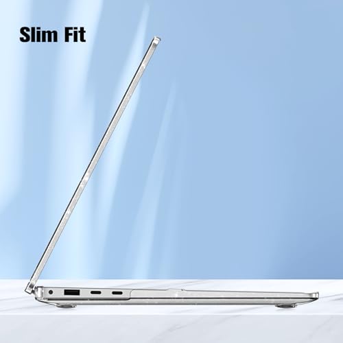 Fintie Case for 13.8 Inch Surface Laptop 8 2026 / Surface Laptop 7 2024 | Hard Shell, Slim Fit, Glittering Clear - color: Glittering Clear