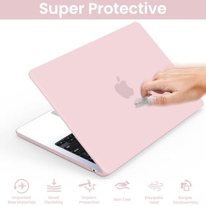 AKIT Compatible with MacBook Air 13 inch Case 2026 2025 2024-2022 M5 M4 M3 M2 Model A3449 A3240 A3113 A2681, Protective Laptop Hard Shell for MacBook Air 13.6" + Keyboard & Screen Cover, Baby Pink - color: Baby Pink