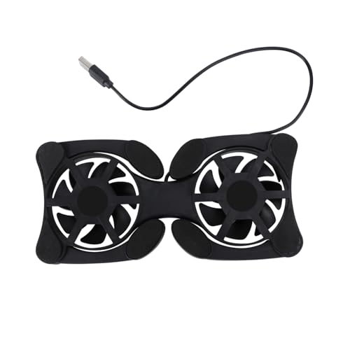 Mobestech Portable Foldable Laptop Cooling Pad, Dual USB Fan Notebook Cooler Stand, Lightweight Laptop Cooler Mat for Heat Dissipation and Travel Use