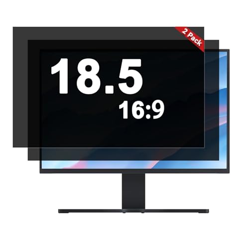 [2-Pack] 18.5 Inch Computer Privacy Screen Filter(16:9 Aspect Ratio) | Removable,Anti Glare & Blue Light Blocking,Compatible with HP Dell LG ASUS Acer Samsung Lenovo ViewSonic Monitor - size: 18.5'' Widescreen (16:9)