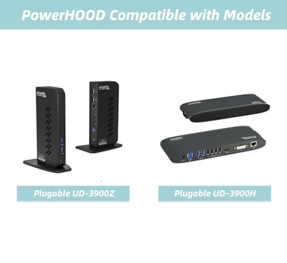 12V AC/DC Adapter Compatible with Plugable USB 3.0 and USB-C Universal Laptop Docking Station UD-3900Z UD-3900H Dual HDMI Display Docking Station Power Supply Cord Battery Charger Cable PSU