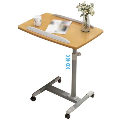 Adjustable Height Standing Desk, Living Room Mobile Sofa Side Table, Conference Room Lifting Table with Rollers, Folding and Rotating Laptop Desk