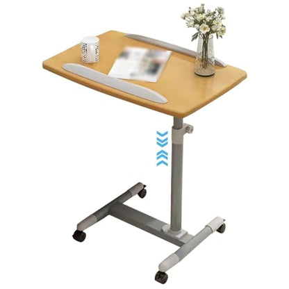Adjustable Height Standing Desk, Living Room Mobile Sofa Side Table, Conference Room Lifting Table with Rollers, Folding and Rotating Laptop Desk