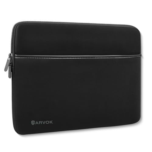 ARVOK Laptop Sleeve for MacBook Air/Pro, Notebook Computer Tablet Pouch Cover for HP/Dell/Lenovo/Asus/Acer/Samsung, Water Resistant Neoprene Laptop Case with Pocket, Black (15 inch) - size: 15 inch