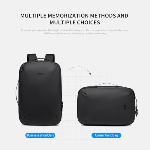Laptop Backpack for Men Women, 17 Inch Black Lightweight Waterproof Business Backpack, Anti-Theft Work Computer Bag, Durable Daypack Casual Backpack for Work College Weekender Travel