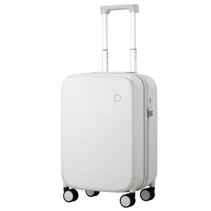 mixi Upgrade Carry on Luggage Suitcases with Spinner Wheels, Hardside Rolling Suitcase PC with TSA Lock Lightweight Travel Case 20in Carry-On, Fine Grid Smoke White - color: Fine Grid Smoke White, size: 20in Carry on
