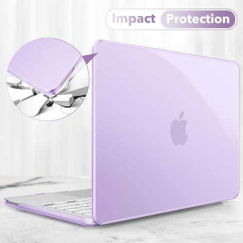 May Chen for MacBook Neo 13 inch Liquid Retina Display ((2026 Release A3404), Slim & Lightweight Protective Case with Screen Protector&Keyboard Cover&Dust Plug, Crystal Purple - color: Crystal Purple