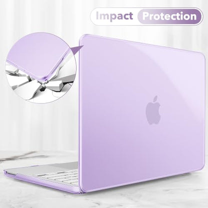 May Chen for MacBook Neo 13 inch Liquid Retina Display ((2026 Release A3404), Slim & Lightweight Protective Case with Screen Protector&Keyboard Cover&Dust Plug, Crystal Purple - color: Crystal Purple