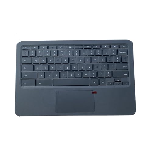 Replacement for HP Chromebook 11A NB Laptop Upper Case Palmrest Keyboard Touchpad Assembly Part 11.6" L99855-001 Top Cover Grey