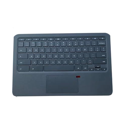Replacement for HP Chromebook 11A NB Laptop Upper Case Palmrest Keyboard Touchpad Assembly Part 11.6" L99855-001 Top Cover Grey