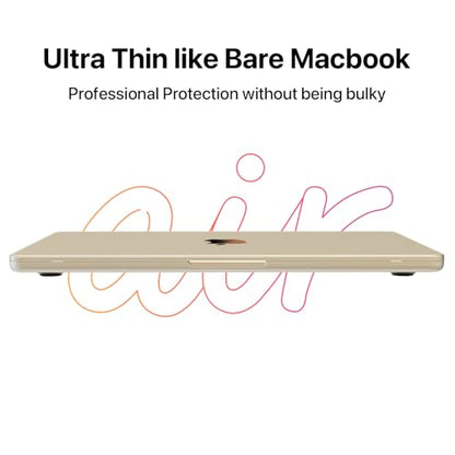 Soonjet Invisible Armor for MacBook Air 15 inch Case M5 M4 M3 M2 2026-2023 | 100% Color Match, Starlight Clear Matte, Protective Hard Shell Laptop Cover, Ultra Thin & Light, Anti Fingerprint & Scratch - color: Starlight Clear