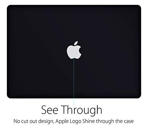 UESWILL Smooth Matte Hard Shell Case Cover Compatible with MacBook Air 11 inch (Model A1370 / A1465) + Microfibre Cleaning Cloth, Black - color: Black, size: MacBook Air 11"