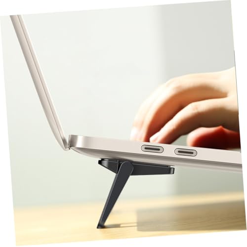 2pcs Foldable Laptop Stand Holder, Mini Notebook Riser with Ventilated Cooling, Portable Desk Computer Bracket for Travel and Work