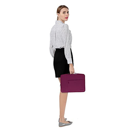 MOSISO Laptop Case 13.3 inch, 13-13.3 inch Laptop Sleeve with Handle Compatible with MacBook Air/Pro 13/Pro 14 M5 M4 M3 M2 M1,HP Dell ASUS Lenovo, Polyester Multifunctional Computer Bag, Burgundy - color: Burgundy, size: 13.3 inch