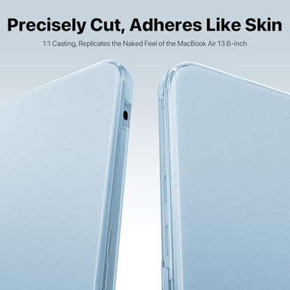 Macaset for MacBook Air 13 inch Case | M5 M4 M3 M2 | 2026–2022 | Precision Fit | Original-Color Match | Durable Hard Shell | Micro-Clip Closure | Scratch & Fingerprint Resistant - color: Frosted Skyblue