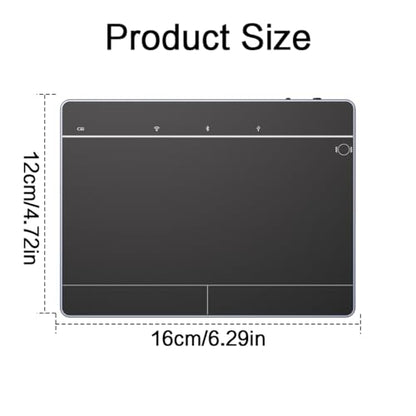 JOMAA Wired&2.4GWireless&Bluetooth Trackpad for Windows 10/11,Rechargeable Touchpad Mouse with Multi-Gesture Support for PC Laptop Computer (Black) - color: Black