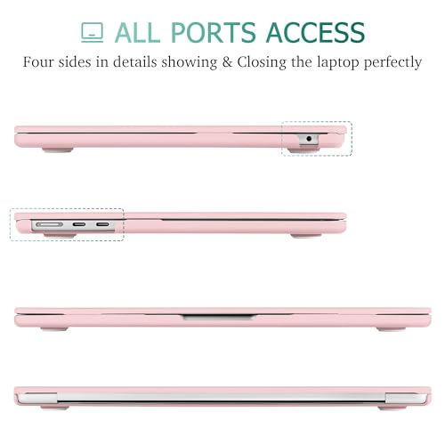 May Chen Case for MacBook Air 13/13.6-inch (M5/M4/M3/M2, 2022-2026 Models A3449 A3240 A3113 A2681), Lightweight | Closes Seamlessly | Ideal for Work Hard Shell Case, Chalk Pink - color: Chalk Pink