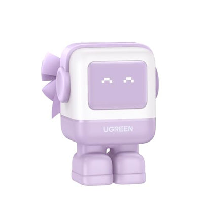 UGREEN Uno 30W USB C Charger Block, Compact Nexode Robot GaN Fast Charger for iPhone 17/16/15/14, Galaxy S26/S25/S24/S23, Pixel 10/9/8/7, MacBook Neo/Air, iPad Pro, Kawaii Purple - color: Purple