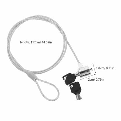 2 Sets Laptop Security Cable Locks with Keys 1.12m Anti-Theft Notebook and Computer Cable Lock for Office and Home Use