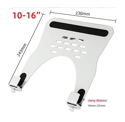 8KG GM112W-LP1 Full Motion Aluminum Gas Spring Dual Arm Laptop Wall Mounted Bracket Stand Grommet Hole Clamp Notebook Tray(DL-GM112W-LP20) - color: Dl-gm112w-lp20