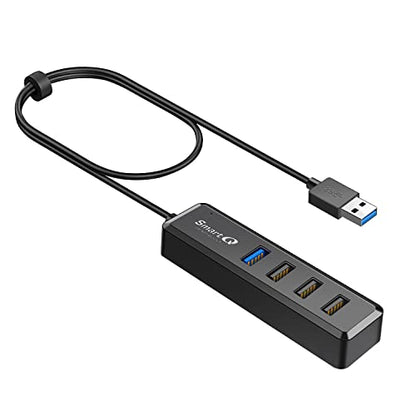 SmartQ 4-Port Hub - 1 USB 3.0 + 3 USB 2.0 Ports for MacBook, Mac Pro, Mac mini, iMac, Surface Pro, XPS, PC, Flash Drive, Mobile HDD, Laptop Extension Cable - size: 2 ft, style: USB A - Lite