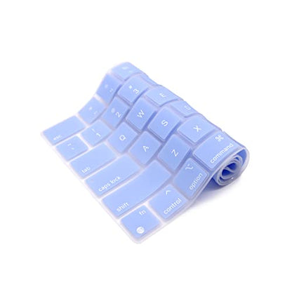 Se7enline Compatible with MacBook Keyboard Cover Skin for Mac Neo & Air 13/15 & Pro 14/16 inch (M5 M4 M3 M2 M1 A18) 2026/2025/2024/2023/2022/2021 Silicone Waterproof Dustproof Durable,Serenity Blue - color: Serenity Blue