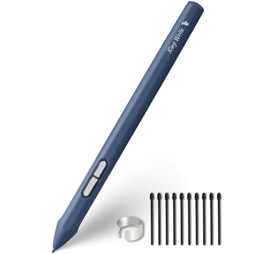 SY05 EMR Stylus Pen for Kindle Scribe & Remarkable 2, Black | Battery-free EMR stylus with eraser, 4096 pressure levels, palm rejection and 10 replacement tips. - color: Black