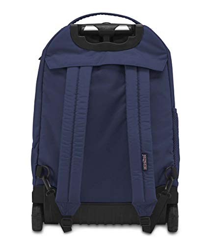 JanSport Driver 8 Rolling Backpack - Wheeled Travel Bag with 15-Inch Laptop Sleeve, One Size, Navy - color: Navy