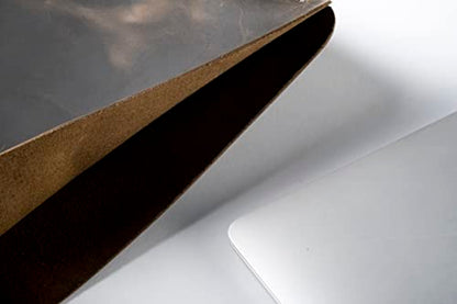 Leather Laptop Sleeve, Handmade Slim Case for MacBook Air 13" (M2) 2024, (M3) 2024 & 15 inch (M3) 2035 - color: Dark Green, size: 13"