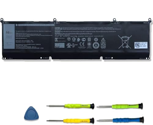 69KF2 Battery for Dell XPS 15 9500 9520 Precision 5550 5560 5570 | 86Wh for Dell XPS 15 9510 G15 5510 5515 5520 5521 Precision G5 G7 Alienware M15 R3 R4 R5 R6 M17 R3 R4 Inspiron 7510 7610 7620 - size: 14.61*4.96*1.3 inches 69KF2