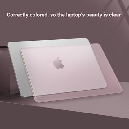 MOSISO Compatible with MacBook Air 13 inch Case M5 M4 M3 M2 2026-2022 | 2 in 1 Kit Anti-Fingerprints Shell for Mac Air 13.6, Ultra Seamlessly Closes Cover, A3449 A3240 A3113 A2681, Baby Pink - color: Baby Pink