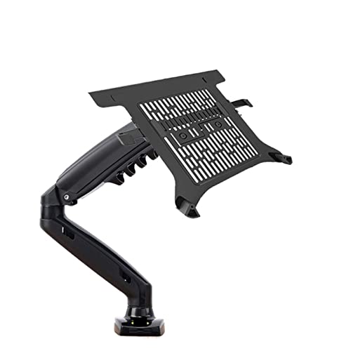 F80 + FP-2 Full Motion 360 Rotate Pivot 2-9kg Gas Spring Arm 10"-17" Laptop Tray Desktop Stand Clamp 10-90mm (Color : Version 1 with usb3) (Version 1 with Usb3)