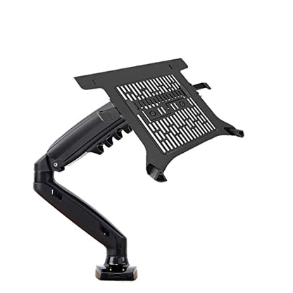 F80 + FP-2 Full Motion 360 Rotate Pivot 2-9kg Gas Spring Arm 10"-17" Laptop Tray Desktop Stand Clamp 10-90mm (Color : Version 1 with usb3) (Version 1 with Usb3)